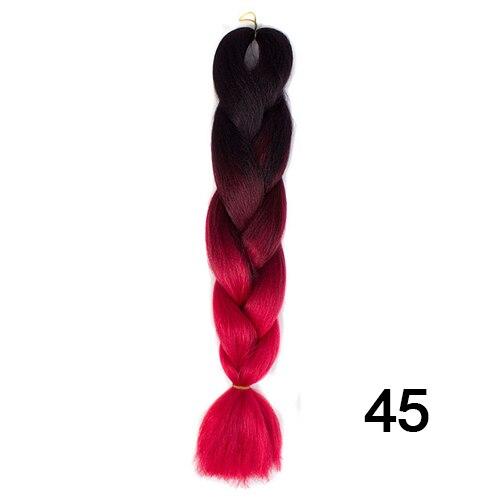 YXCHERISHAIR 24" Synthetic Braiding Hair Extensions Ombre Crochet Braids Yellow Hair Jumbo Braid Box Braids