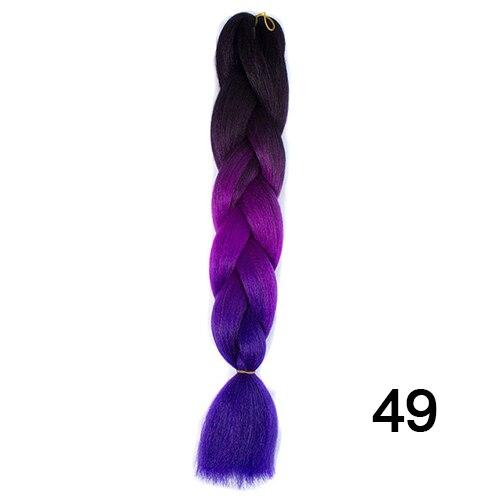 YXCHERISHAIR 24" Synthetic Braiding Hair Extensions Ombre Crochet Braids Yellow Hair Jumbo Braid Box Braids