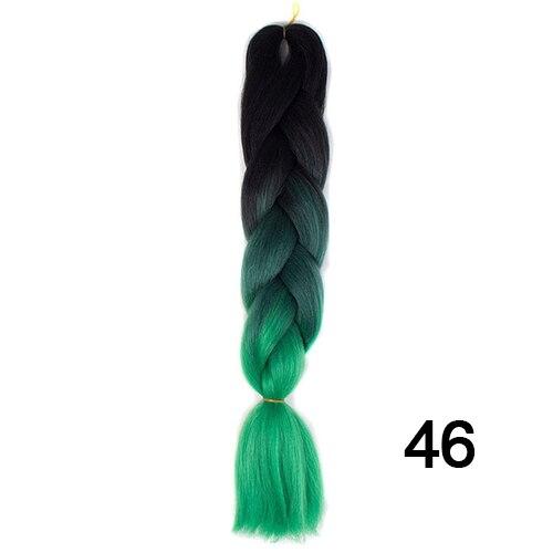 YXCHERISHAIR 24" Synthetic Braiding Hair Extensions Ombre Crochet Braids Yellow Hair Jumbo Braid Box Braids