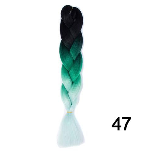 YXCHERISHAIR 24" Synthetic Braiding Hair Extensions Ombre Crochet Braids Yellow Hair Jumbo Braid Box Braids