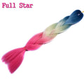Ombre braiding hair Extensions 1Pack 24" 100G jumbo braid Long Brown Synthetic dreads Crochet braids Full Star Hair