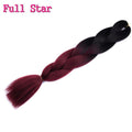Ombre braiding hair Extensions 1Pack 24" 100G jumbo braid Long Brown Synthetic dreads Crochet braids Full Star Hair