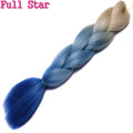 Ombre braiding hair Extensions 1Pack 24" 100G jumbo braid Long Brown Synthetic dreads Crochet braids Full Star Hair