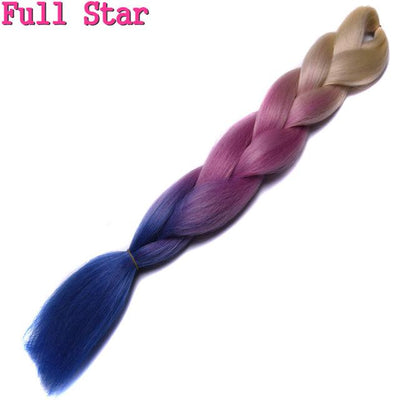 Ombre braiding hair Extensions 1Pack 24" 100G jumbo braid Long Brown Synthetic dreads Crochet braids Full Star Hair