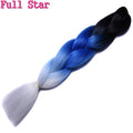 Ombre braiding hair Extensions 1Pack 24" 100G jumbo braid Long Brown Synthetic dreads Crochet braids Full Star Hair
