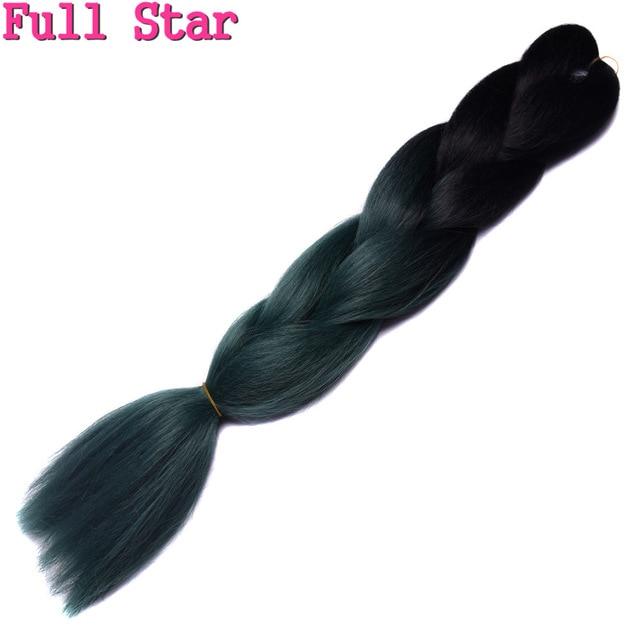 Ombre braiding hair Extensions 1Pack 24" 100G jumbo braid Long Brown Synthetic dreads Crochet braids Full Star Hair