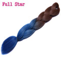 Ombre braiding hair Extensions 1Pack 24" 100G jumbo braid Long Brown Synthetic dreads Crochet braids Full Star Hair