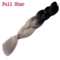 Ombre braiding hair Extensions 1Pack 24" 100G jumbo braid Long Brown Synthetic dreads Crochet braids Full Star Hair