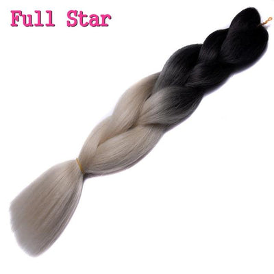Ombre braiding hair Extensions 1Pack 24" 100G jumbo braid Long Brown Synthetic dreads Crochet braids Full Star Hair