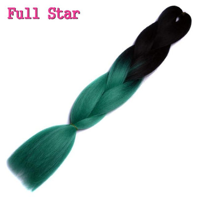Ombre braiding hair Extensions 1Pack 24" 100G jumbo braid Long Brown Synthetic dreads Crochet braids Full Star Hair