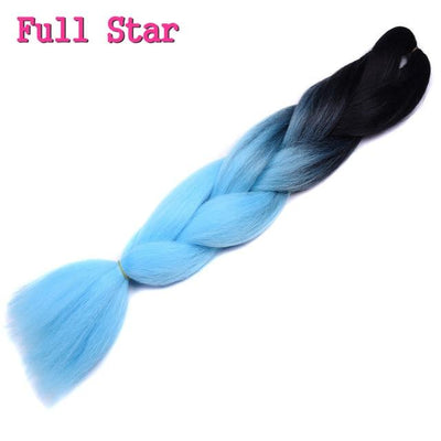 Ombre braiding hair Extensions 1Pack 24" 100G jumbo braid Long Brown Synthetic dreads Crochet braids Full Star Hair