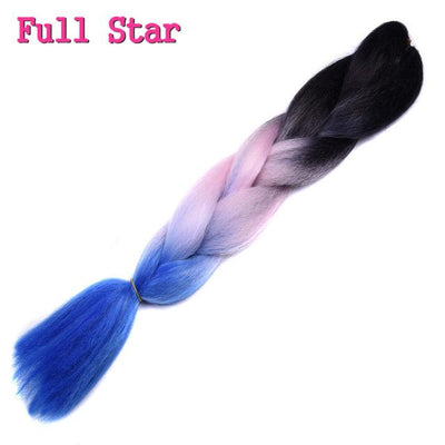 Ombre braiding hair Extensions 1Pack 24" 100G jumbo braid Long Brown Synthetic dreads Crochet braids Full Star Hair