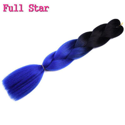 Ombre braiding hair Extensions 1Pack 24" 100G jumbo braid Long Brown Synthetic dreads Crochet braids Full Star Hair