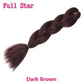 Ombre braiding hair Extensions 1Pack 24" 100G jumbo braid Long Brown Synthetic dreads Crochet braids Full Star Hair