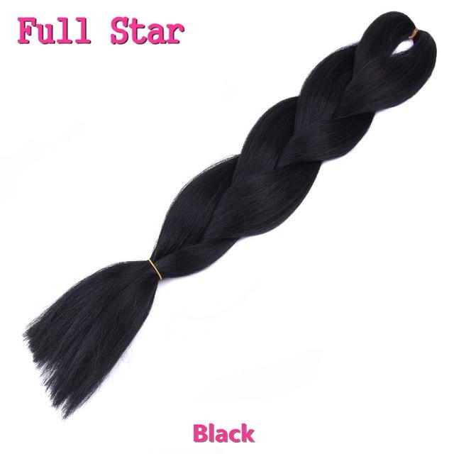 Ombre braiding hair Extensions 1Pack 24" 100G jumbo braid Long Brown Synthetic dreads Crochet braids Full Star Hair
