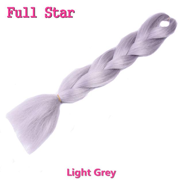 Ombre braiding hair Extensions 1Pack 24" 100G jumbo braid Long Brown Synthetic dreads Crochet braids Full Star Hair