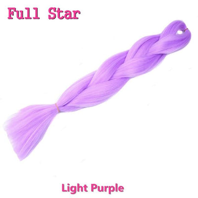 Ombre braiding hair Extensions 1Pack 24" 100G jumbo braid Long Brown Synthetic dreads Crochet braids Full Star Hair