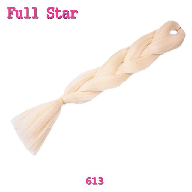 Ombre braiding hair Extensions 1Pack 24" 100G jumbo braid Long Brown Synthetic dreads Crochet braids Full Star Hair