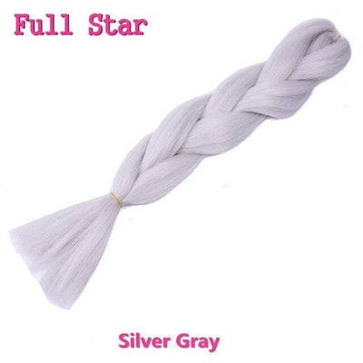 Ombre braiding hair Extensions 1Pack 24" 100G jumbo braid Long Brown Synthetic dreads Crochet braids Full Star Hair