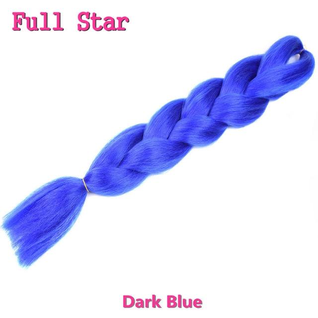 Ombre braiding hair Extensions 1Pack 24" 100G jumbo braid Long Brown Synthetic dreads Crochet braids Full Star Hair