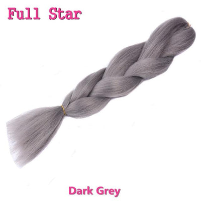 Ombre braiding hair Extensions 1Pack 24" 100G jumbo braid Long Brown Synthetic dreads Crochet braids Full Star Hair