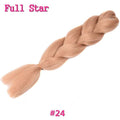 Ombre braiding hair Extensions 1Pack 24" 100G jumbo braid Long Brown Synthetic dreads Crochet braids Full Star Hair