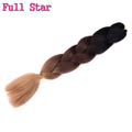 Ombre braiding hair Extensions 1Pack 24" 100G jumbo braid Long Brown Synthetic dreads Crochet braids Full Star Hair