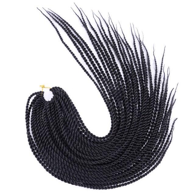 30 Roots/pcs Senegalese Twist Crochet Braid Hair Extensions Synthetic Braiding Hair Faux Locs Dreadlocks Box Braids