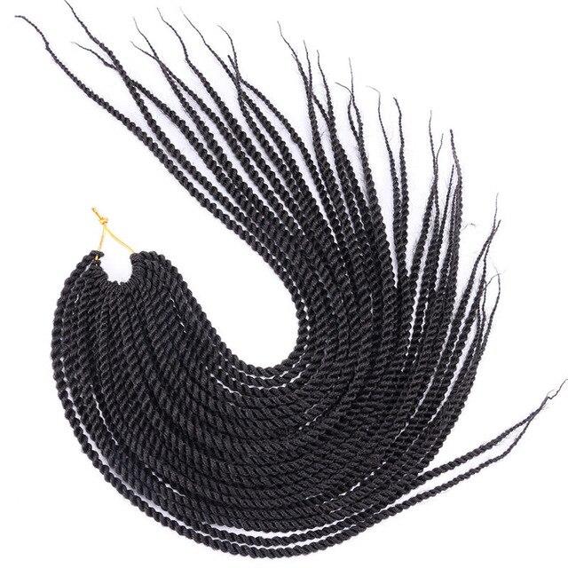 30 Roots/pcs Senegalese Twist Crochet Braid Hair Extensions Synthetic Braiding Hair Faux Locs Dreadlocks Box Braids