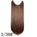 JOY&BEAUTY 22" Invisible Wire No Clips in Hair Extensions 120g High Temperature Fiber Synthetic Hair Secret Fish Line Hairpieces