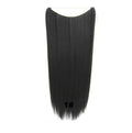 JOY&BEAUTY 22" Invisible Wire No Clips in Hair Extensions 120g High Temperature Fiber Synthetic Hair Secret Fish Line Hairpieces