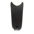 JOY&BEAUTY 22" Invisible Wire No Clips in Hair Extensions 120g High Temperature Fiber Synthetic Hair Secret Fish Line Hairpieces