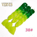 VERVES Braiding Hair 1 piece 24inch Jumbo Braids 100g/piece Synthetic ombre high temperature Fiber Hair Extensions crochet braid