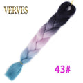 VERVES Braiding Hair 1 piece 24inch Jumbo Braids 100g/piece Synthetic ombre high temperature Fiber Hair Extensions crochet braid