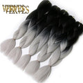 VERVES Braiding Hair 1 piece 24inch Jumbo Braids 100g/piece Synthetic ombre high temperature Fiber Hair Extensions crochet braid