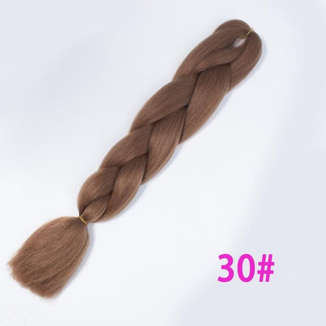 VERVES Braiding Hair 1 piece 24inch Jumbo Braids 100g/piece Synthetic ombre high temperature Fiber Hair Extensions crochet braid