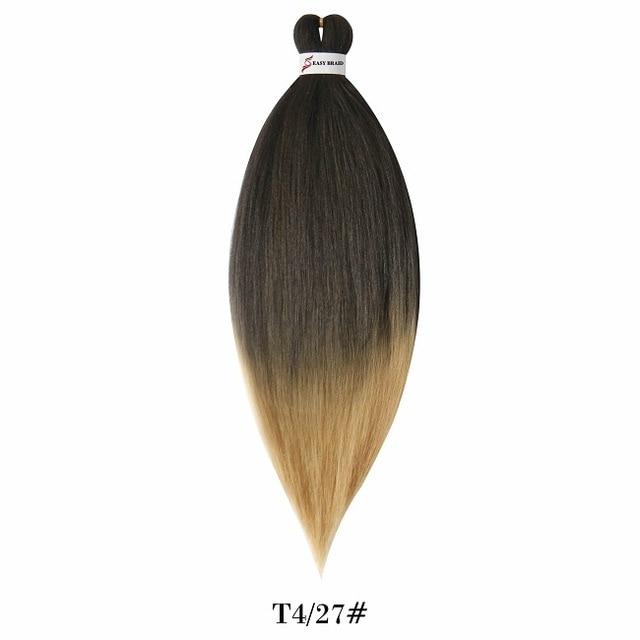 26inch Pre Stretched Ombre Braiding Hair Jumbo Braid Hair Perm Yaki Ez Braid Synthetic Hair Extensions for Crochet Twist