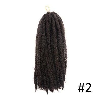 Ombre Marley Braids Synthetic Fiber Hair Extension Afro Curly Hair Crochet Braiding Hair Weave 18strands/pack Toyotress Hair