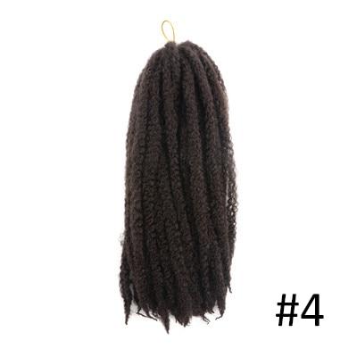 Ombre Marley Braids Synthetic Fiber Hair Extension Afro Curly Hair Crochet Braiding Hair Weave 18strands/pack Toyotress Hair