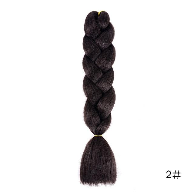 Hair Braid Synthetic Hair Extensions Jumbo False Braid Ombre Braiding Hair Pink Grey Blue Color