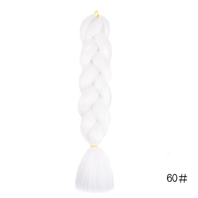 Hair Braid Synthetic Hair Extensions Jumbo False Braid Ombre Braiding Hair Pink Grey Blue Color