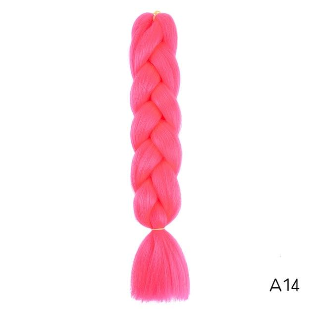 Hair Braid Synthetic Hair Extensions Jumbo False Braid Ombre Braiding Hair Pink Grey Blue Color