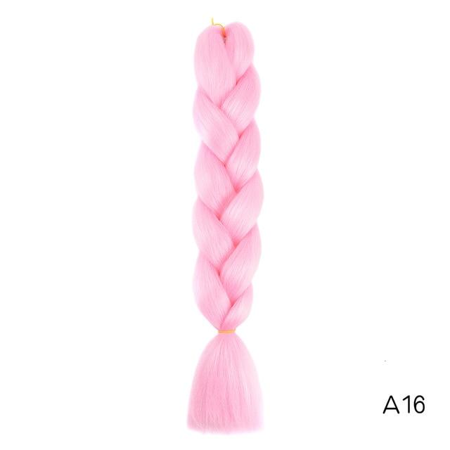 Hair Braid Synthetic Hair Extensions Jumbo False Braid Ombre Braiding Hair Pink Grey Blue Color