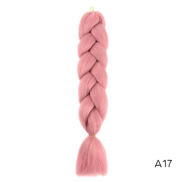 Hair Braid Synthetic Hair Extensions Jumbo False Braid Ombre Braiding Hair Pink Grey Blue Color