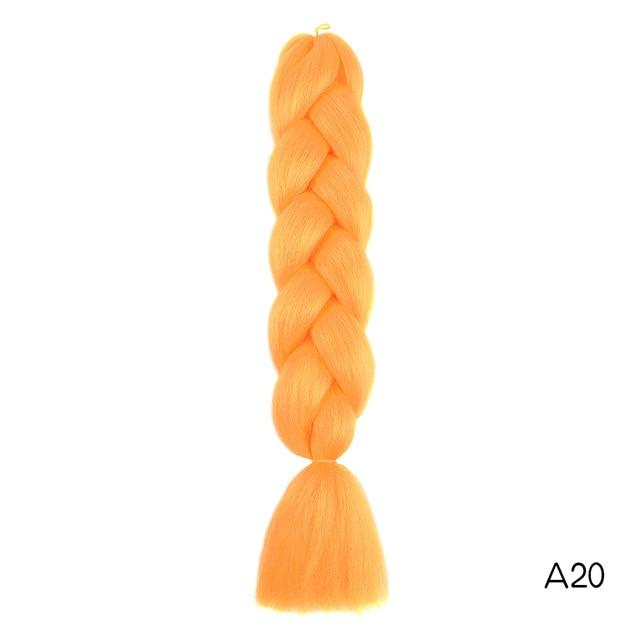 Hair Braid Synthetic Hair Extensions Jumbo False Braid Ombre Braiding Hair Pink Grey Blue Color