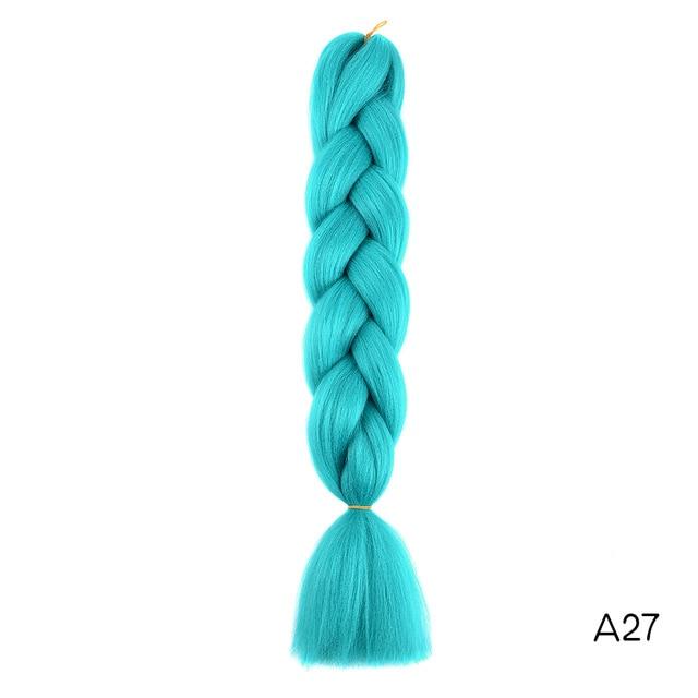 Hair Braid Synthetic Hair Extensions Jumbo False Braid Ombre Braiding Hair Pink Grey Blue Color