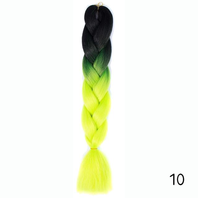 Hair Braid Synthetic Hair Extensions Jumbo False Braid Ombre Braiding Hair Pink Grey Blue Color