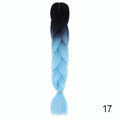 Hair Braid Synthetic Hair Extensions Jumbo False Braid Ombre Braiding Hair Pink Grey Blue Color