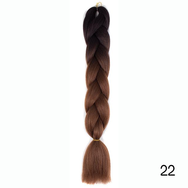 Hair Braid Synthetic Hair Extensions Jumbo False Braid Ombre Braiding Hair Pink Grey Blue Color