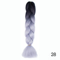 Hair Braid Synthetic Hair Extensions Jumbo False Braid Ombre Braiding Hair Pink Grey Blue Color